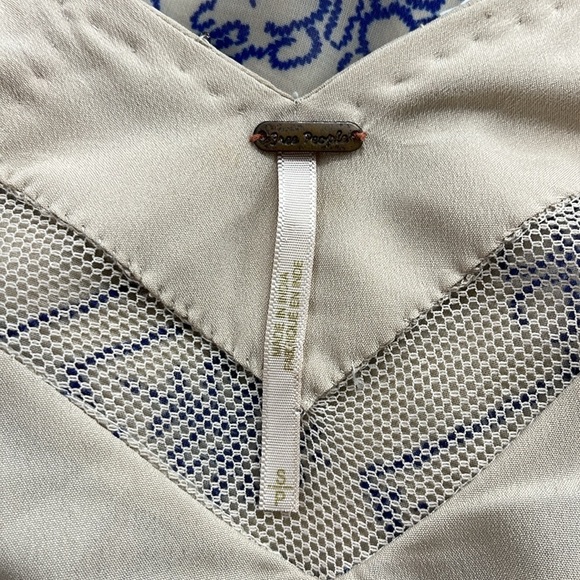 Free People Beige Ancient Mystery Beaded Sequin Sleeveless Shift Dress - Picture 10 of 12